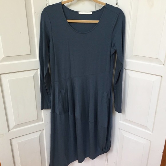Peruvian Connection Blue Long Sleeve Dress - Picture 2 of 16